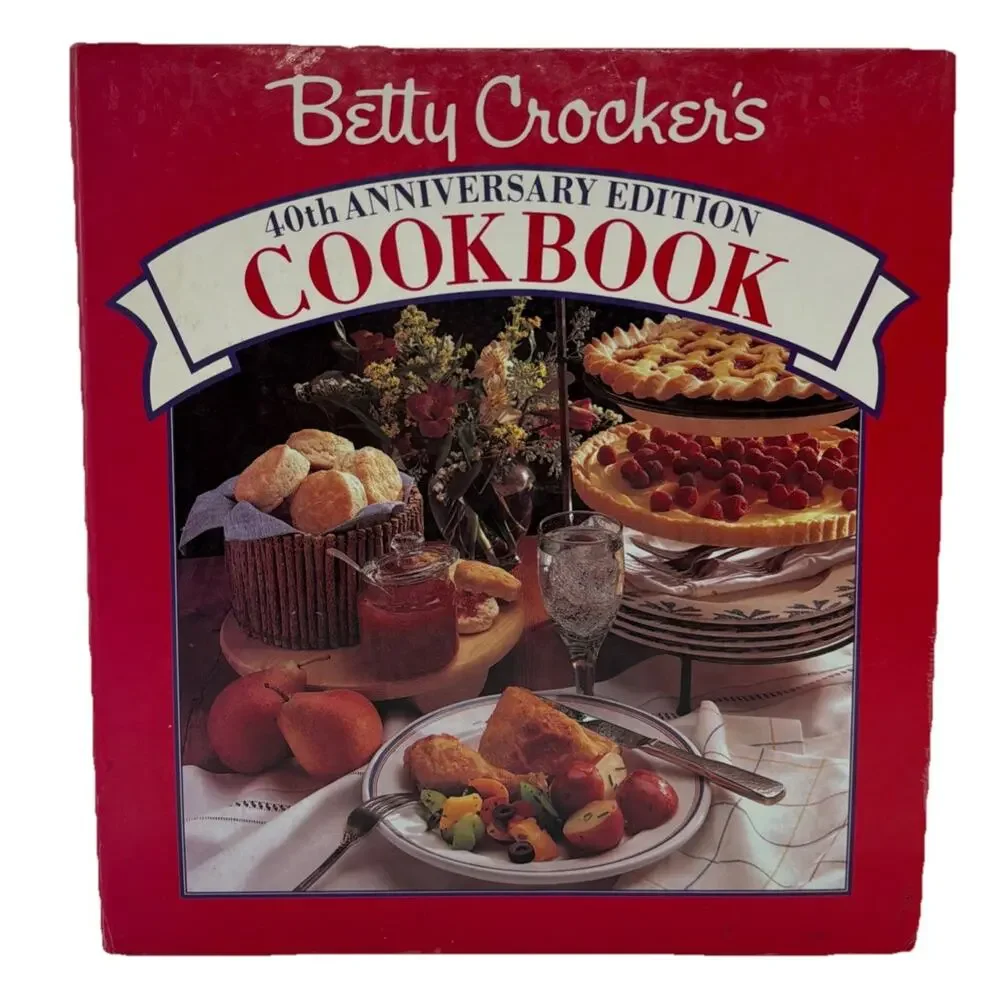 Cookbook Betty Crockers 40th Anniversary Edition Binder Tabbed Vintage 90s
